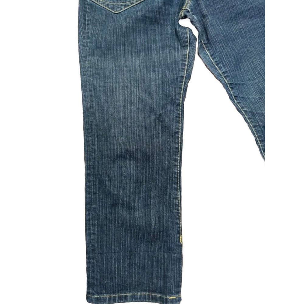 Jeanstar Size 8 Capri Medium Wash Blue Jeans Pants straight leg 32" W High Waist - Picture 6 of 16